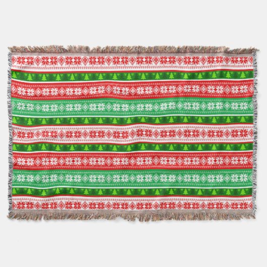 KERSTVERSIERINGEN ONTWERP ROOD WIT GROEN DEKEN (Voorkant)