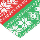 KERSTVERSIERINGEN ONTWERP ROOD WIT GROEN LANGE TAFELLOPER (Hoek)