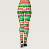 KERSTVERSIERINGEN ONTWERP ROOD WIT GROEN LEGGINGS (Achterkant)