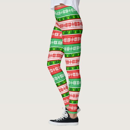 KERSTVERSIERINGEN ONTWERP ROOD WIT GROEN LEGGINGS (Links)