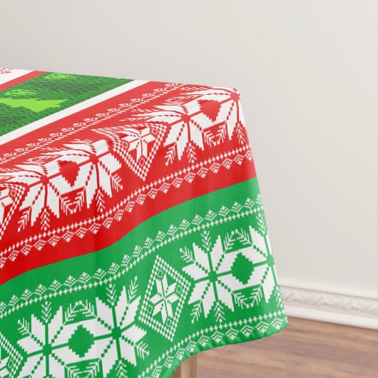 KERSTVERSIERINGEN ONTWERP ROOD WIT GROEN TAFELKLEED (Voorbeeld)