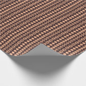 Kerstversieringen op donkerbruin cadeaupapier (Hoek)