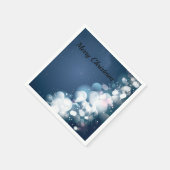 kerstversieringen op een blauwe achtergrond servet (Hoek)