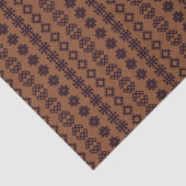 kerstversieringen op juisy donkerbruin tissuepapier (Detail)