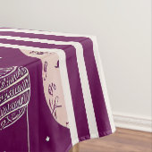 kerstversieringen op Plum Tablecloth Tafelkleed (Voorbeeld)