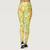 Kerstversieringen Patroon 02 L Geel BG Leggings (Achterkant)