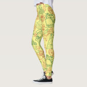 Kerstversieringen Patroon 02 L Geel BG Leggings (Links)