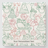 Kerstversieringen Patroon 02 Stenen Onderzetter (Voorkant)