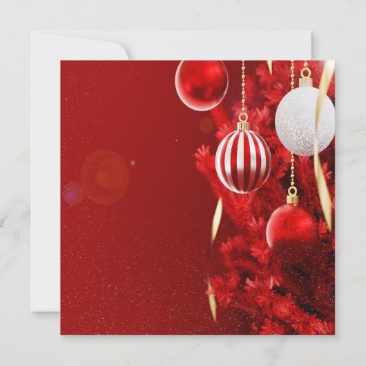 Kerstversieringen, Red Tree Corporate Christmas Kaart (Achterkant)