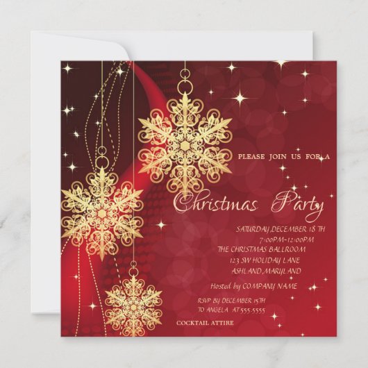 Kerstversieringen, RedCorporate-kerstfeest Kaart (Voorkant)