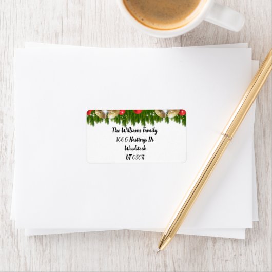  kerstversieringen Retouradreslabel Etiket (Insitu)