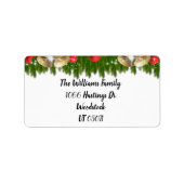  kerstversieringen Retouradreslabel Etiket (Voorkant)