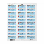 Kerstversieringen retourneren adreslabels etiket (Full Sheet)