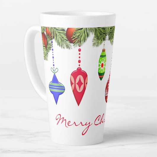  kerstversieringen/Retro Latte Mok (Linkerhoek)