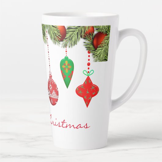  kerstversieringen/Retro Latte Mok (Rechts)