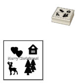 kerstversieringen rubberstempel (Gestempeld)