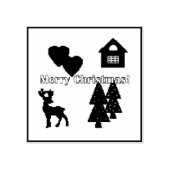 kerstversieringen rubberstempel (Afrduk)