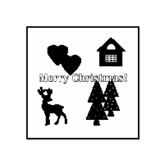 kerstversieringen rubberstempel (Afrduk)