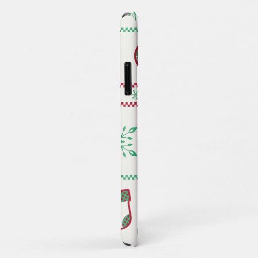 Kerstversieringen, sneeuwvlokken en kousen Case-Mate iPhone case (Achterkant/rechts)