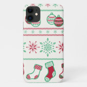 Kerstversieringen, sneeuwvlokken en kousen Case-Mate iPhone case (Achterkant)