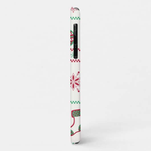 Kerstversieringen, sneeuwvlokken en kousen Case-Mate iPhone case (Achterkant/links)