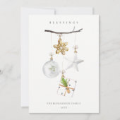 kerstversieringen Star Cookie Chime Blessings Feestdagenkaart (Voorkant)