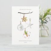 kerstversieringen Star Cookie Chime Blessings Feestdagenkaart (Staand voorkant)