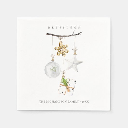 kerstversieringen Star Cookie Chime Blessings Servet (Voorkant)