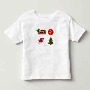 kerstversieringen tegen witte achtergrond kinder shirts