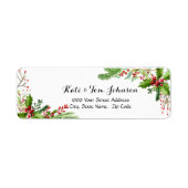 Kerstversieringen Terugzendadreslabel Etiket (Voorkant)