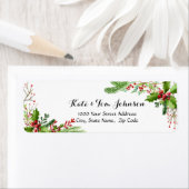 Kerstversieringen Terugzendadreslabel Etiket (Insitu)