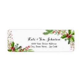 Kerstversieringen Terugzendadreslabel Etiket