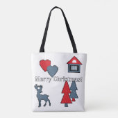 kerstversieringen tote bag (Achterkant)