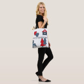 kerstversieringen tote bag (Op model)