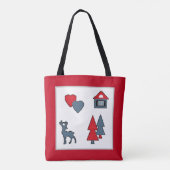 kerstversieringen tote bag (Achterkant)