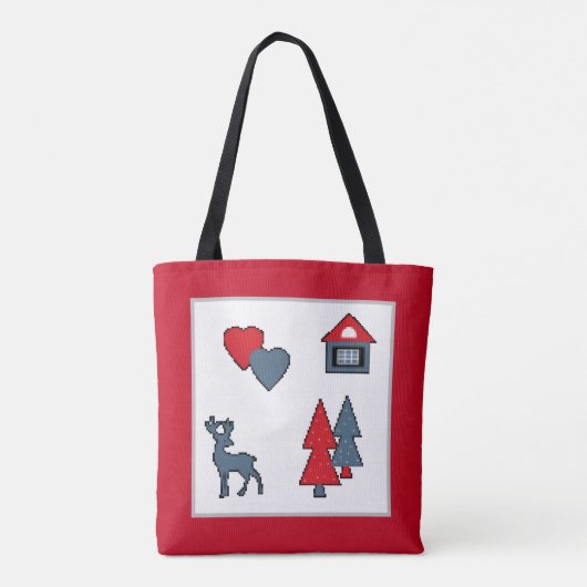 kerstversieringen tote bag (Achterkant)