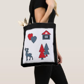 kerstversieringen tote bag (Dichtbij)