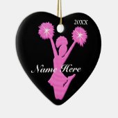 kerstversieringen van Cheerleader PERSONALIZED Keramisch Ornament (Rechts)