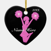 kerstversieringen van Cheerleader PERSONALIZED Keramisch Ornament (Voorkant)