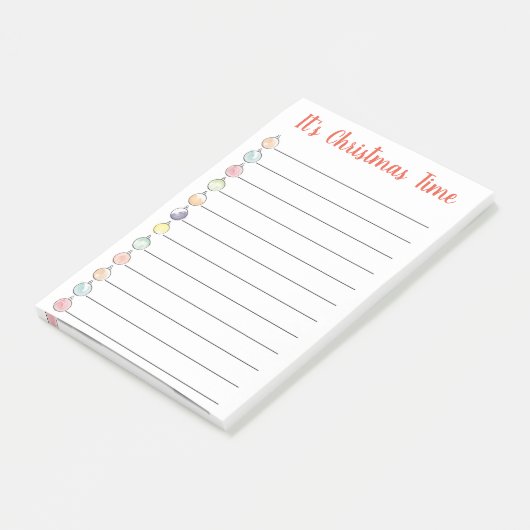 kerstversieringen van de waterverf om lijst te doe post-it® notes (Schuin)