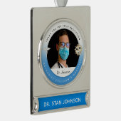 kerstversieringen voor gepersonaliseerde dokter verzilverd banner ornament (Rechts)