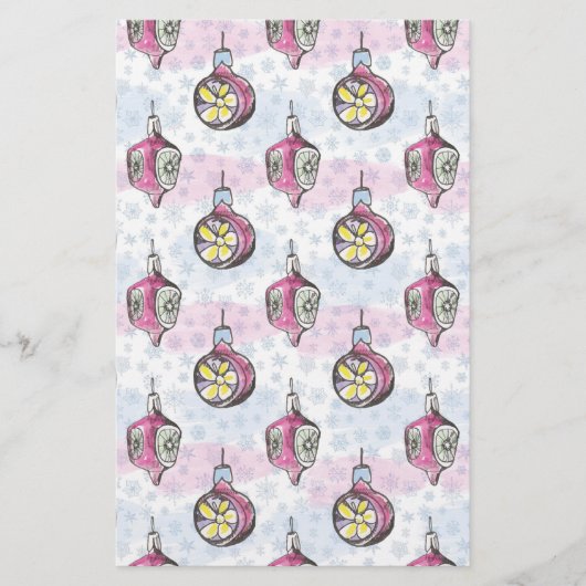 kerstversieringen voor waterverf briefpapier (Voorkant)