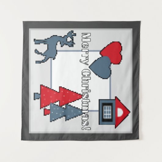 kerstversieringen wandkleed (Voorkant (horizontaal))