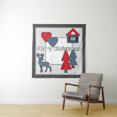 kerstversieringen wandkleed (In situ)