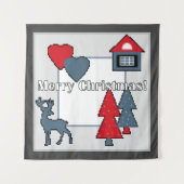 kerstversieringen wandkleed (Voorkant)