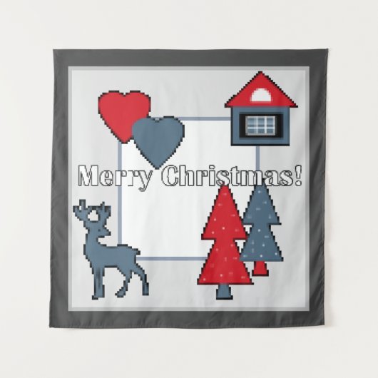 kerstversieringen wandkleed (Voorkant)