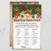 kerstversieringen Wat zit er in je handtas? (Voorkant / Achterkant)