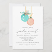 Kerstversieringen Winter Geslacht onthullen Kaart (Voorkant)