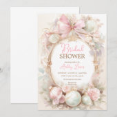 Kerstversieringen, Winter roze vrijgezellenfeest Kaart (Voorkant / Achterkant)