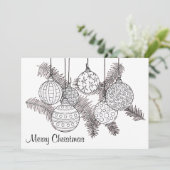 Kerstversieringsfeestkaart voor kleuren feestdagenkaart (Staand voorkant)